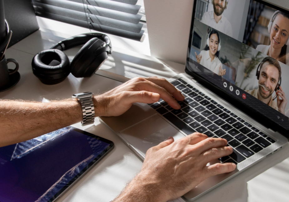 Remote employee working remotely